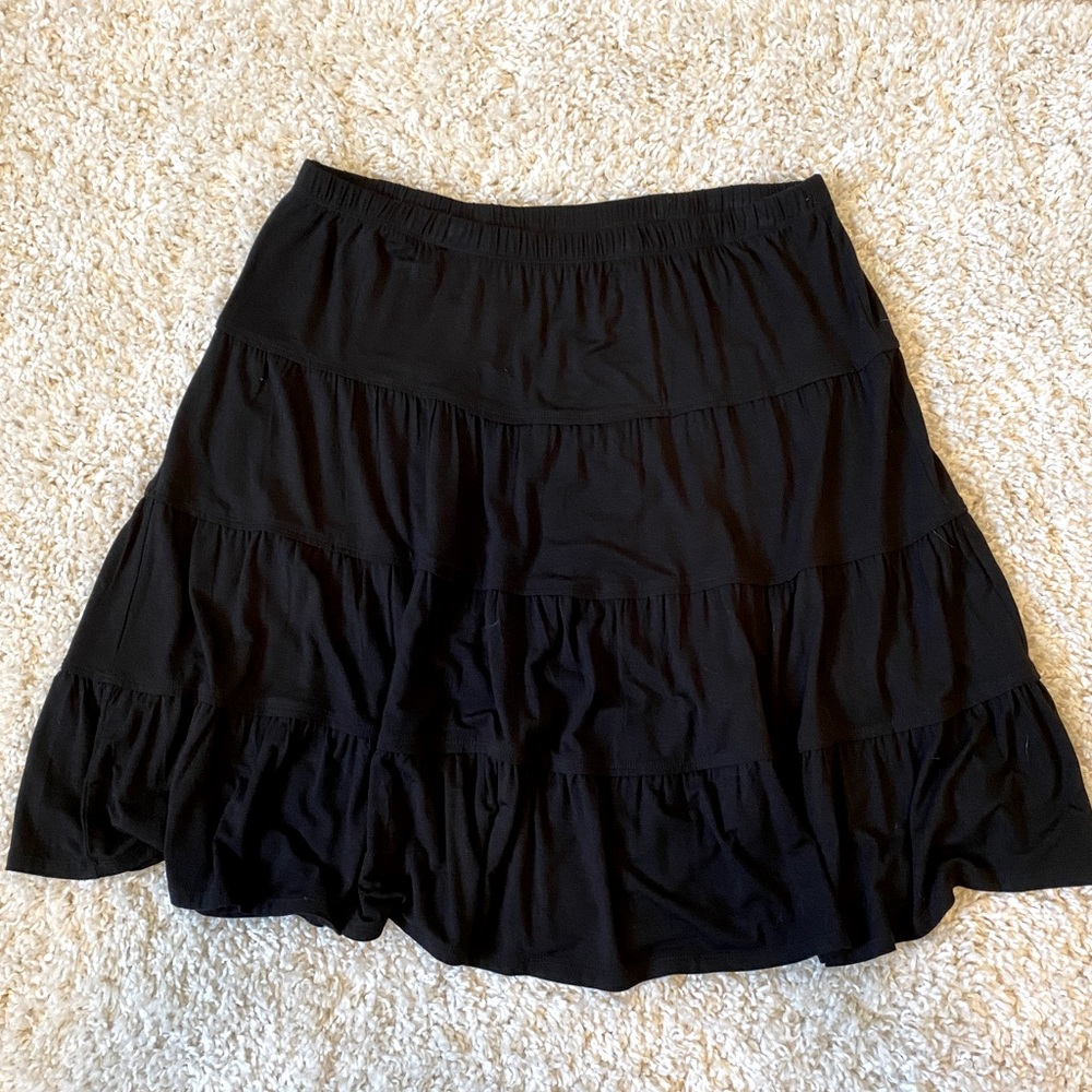 Style & Co. Black Tiered Skirt